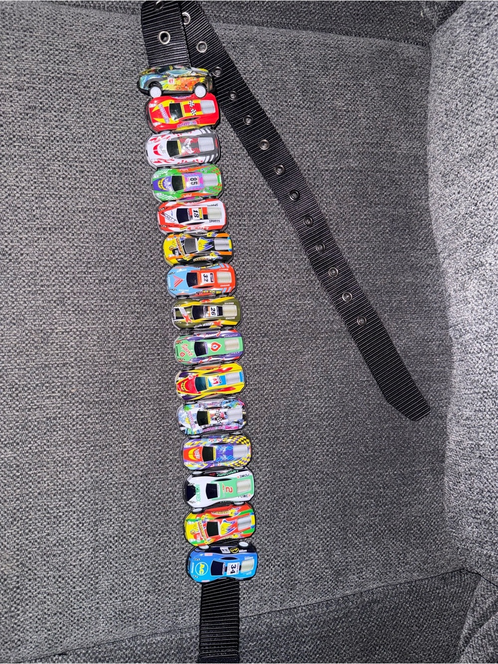 SHEIN Black Kids Belt with Multicolor Toy Car Charms